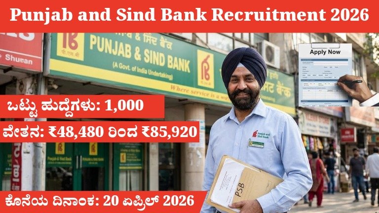 Punjab and Sind Bank Recruitment 2026: 1000 LBO Posts | Eligibility, Salary & Apply Online